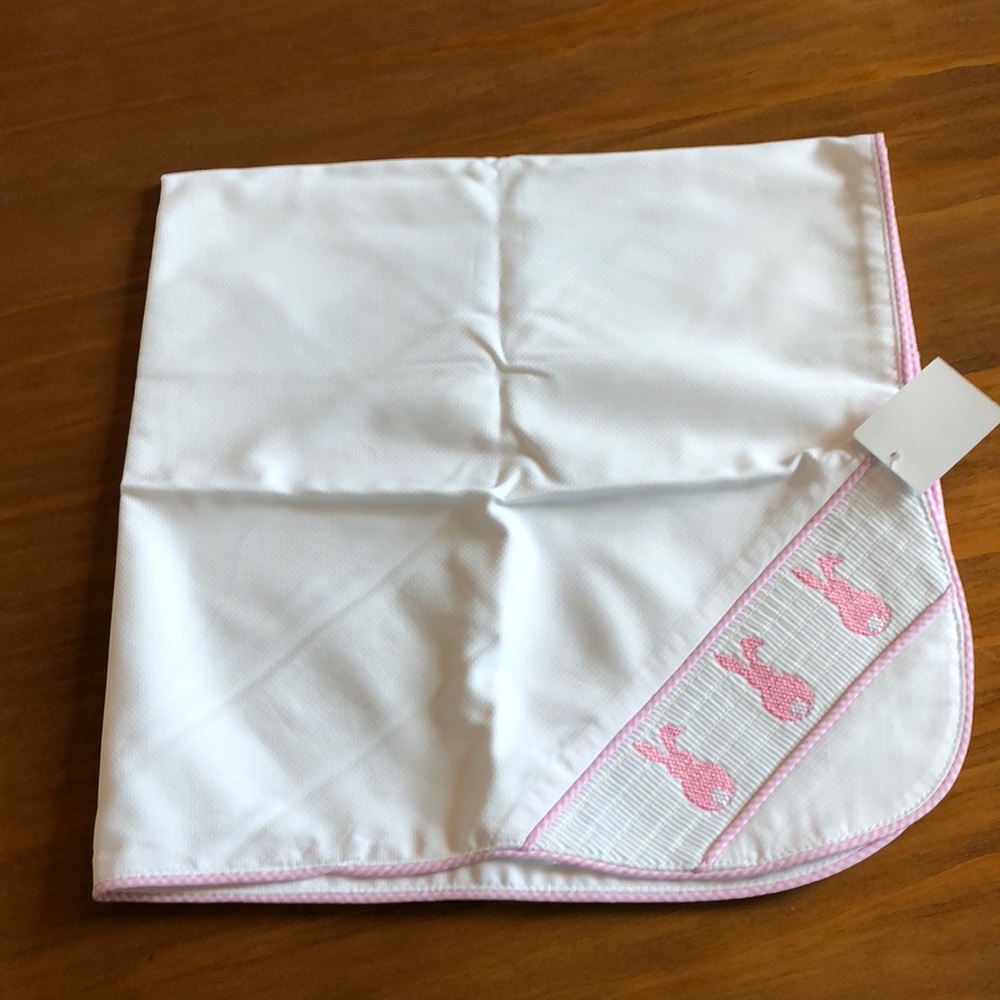 Smocked Bunny Blanket 26x27
